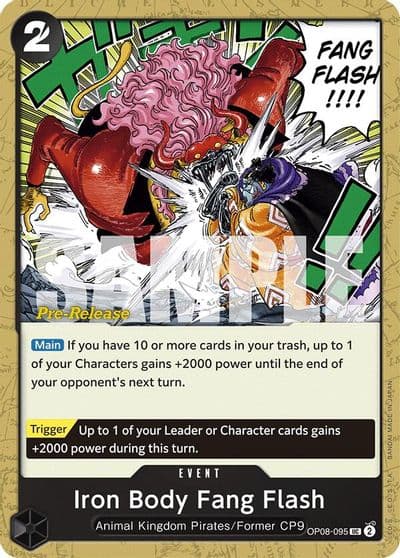 Iron Body Fang Flash Two Legends Pre-Release Cards One Piece card