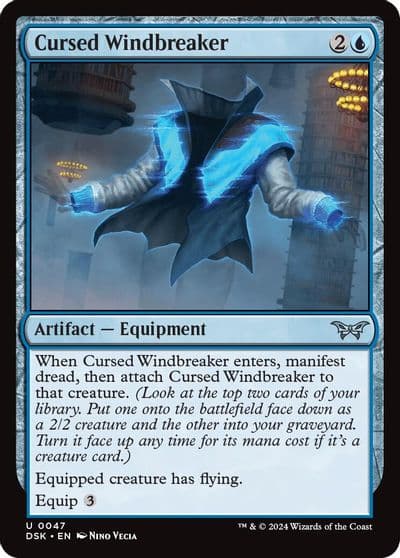 Cursed Windbreaker Duskmourn: House of Horror Magic card