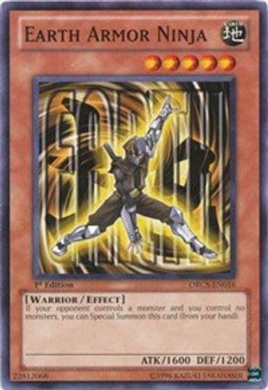 Earth Armor Ninja Order of Chaos Yu-Gi-Oh! card