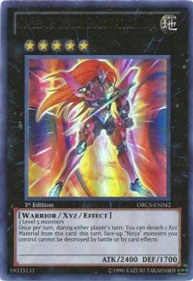 Number 12 Crimson Shadow Armor Ninja Order of Chaos Yu-Gi-Oh! card