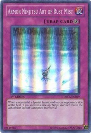 Armor Ninjitsu Art of Rust Mist Order of Chaos Yu-Gi-Oh! card
