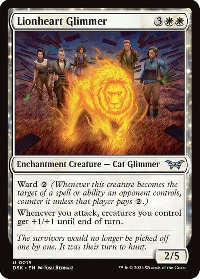 Lionheart Glimmer Duskmourn: House of Horror Magic card
