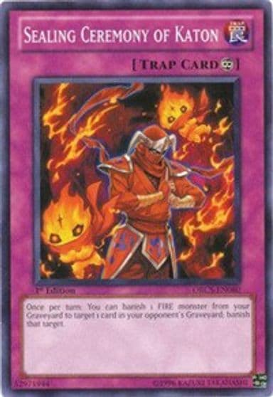 Sealing Ceremony of Katon Order of Chaos Yu-Gi-Oh! card