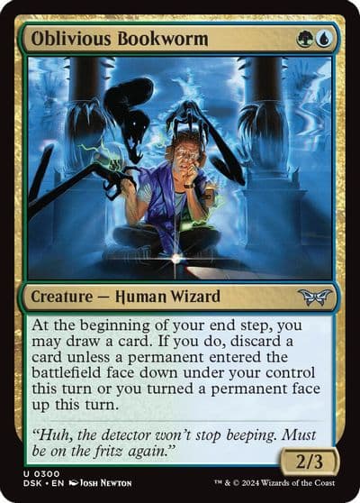 Oblivious Bookworm 0300 Duskmourn: House of Horror Magic card