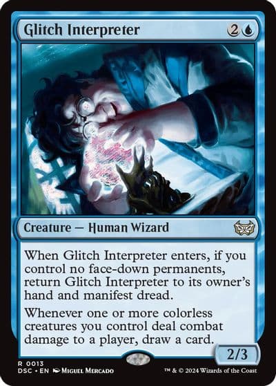 Glitch Interpreter Commander: Duskmourn: House of Horror Magic card