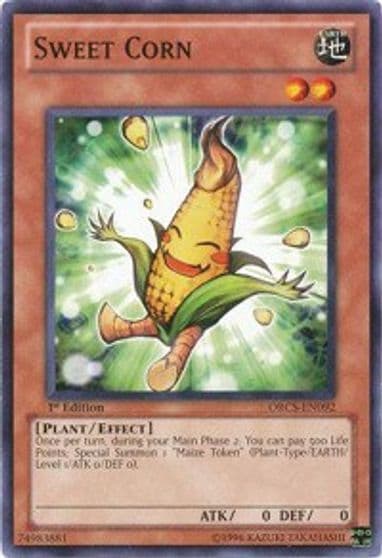 Sweet Corn Order of Chaos Yu-Gi-Oh! card