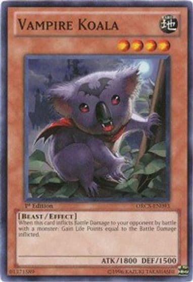 Vampire Koala Order of Chaos Yu-Gi-Oh! card