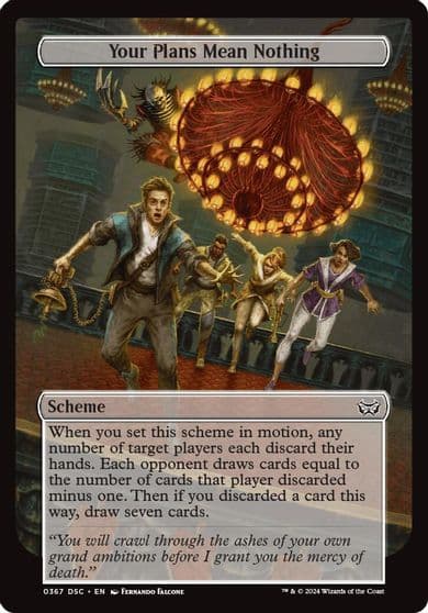 Your Plans Mean Nothing Full Art Archenemy: Duskmourn Magic card