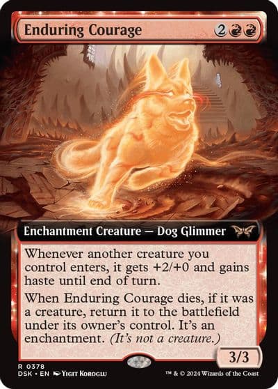 Enduring Courage Extended Art Duskmourn: House of Horror Magic card
