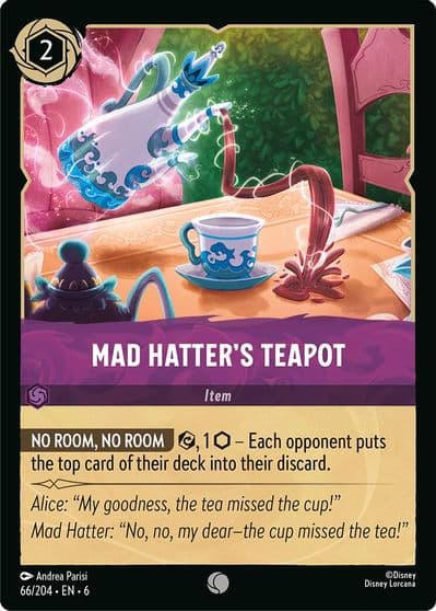 Mad Hatters Teapot Azurite Sea Lorcana card