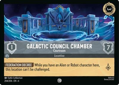 Galactic Council Chamber Courtroom Azurite Sea Lorcana card