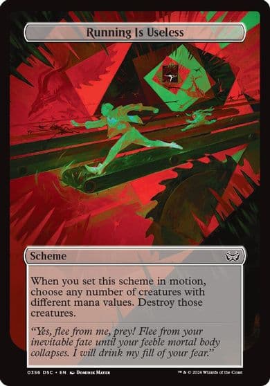 Running Is Useless Full Art Archenemy: Duskmourn Magic card