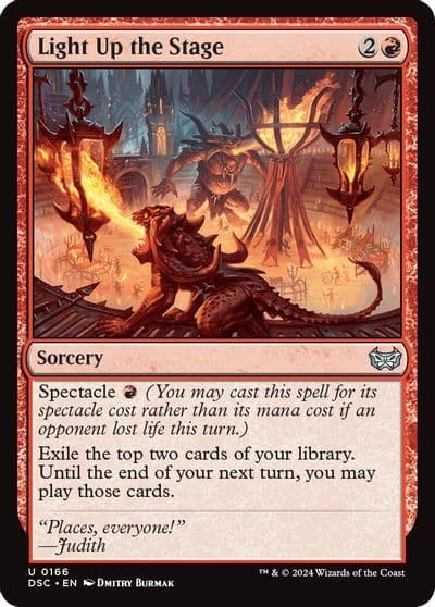 Light Up the Stage Commander: Duskmourn: House of Horror Magic card