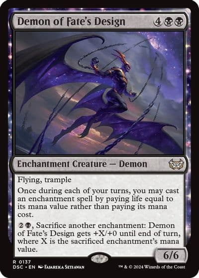 Demon of Fates Design Commander: Duskmourn: House of Horror Magic card