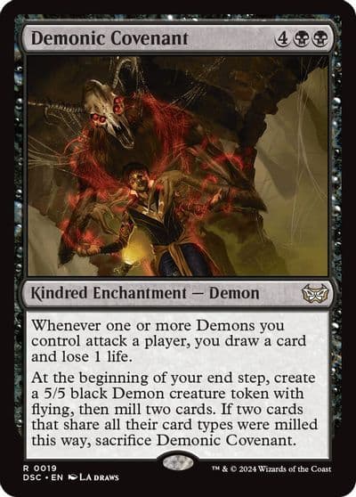 Demonic Covenant Commander: Duskmourn: House of Horror Magic card