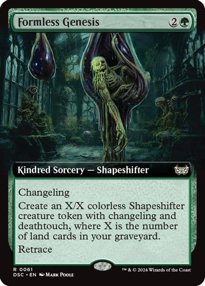 Formless Genesis Extended Art Commander: Duskmourn: House of Horror Magic card