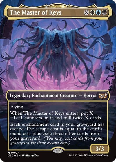 The Master of Keys Borderless Commander: Duskmourn: House of Horror Magic card