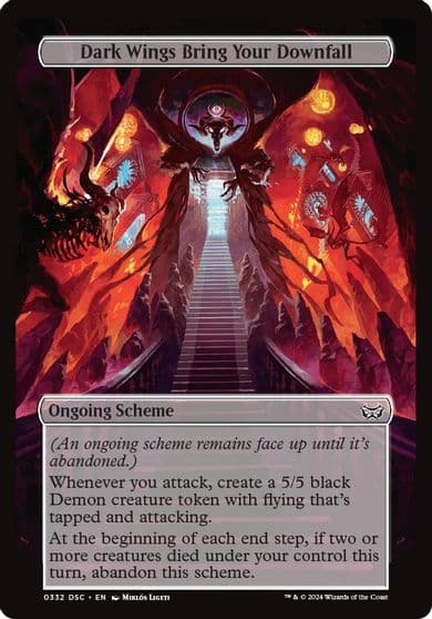 Dark Wings Bring Your Downfall Full Art Archenemy: Duskmourn Magic card