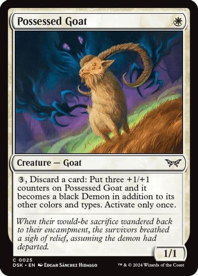 Possessed Goat Duskmourn: House of Horror Magic card