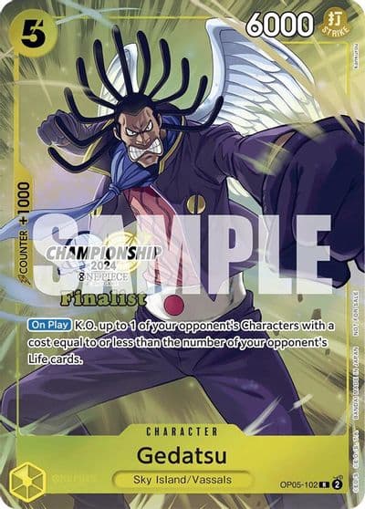 Gedatsu Championship 2024 Finalist Card Set One Piece Promotion Cards One Piece card