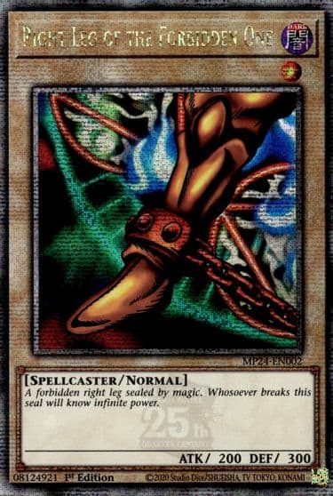 Right Leg of the Forbidden One Quarter Century Secret Rare 25th Anniversary Tin: Dueling Mirrors Yu-Gi-Oh! card