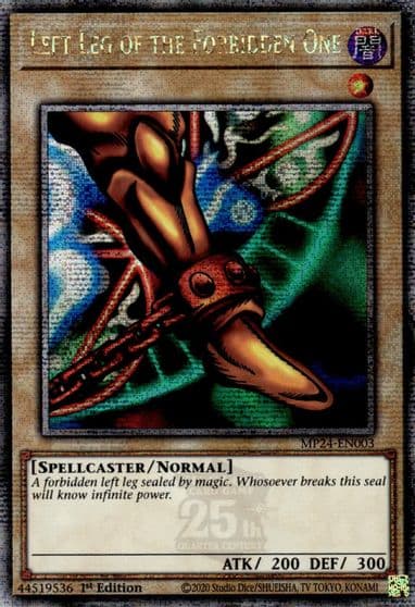 Left Leg of the Forbidden One Quarter Century Secret Rare 25th Anniversary Tin: Dueling Mirrors Yu-Gi-Oh! card
