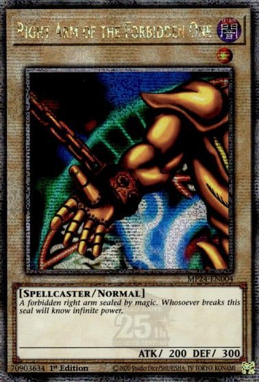 Right Arm of the Forbidden One Quarter Century Secret Rare 25th Anniversary Tin: Dueling Mirrors Yu-Gi-Oh! card