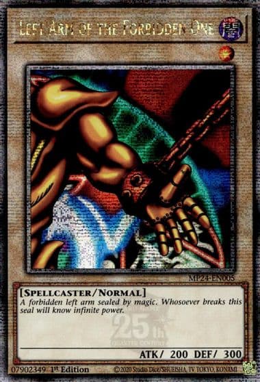 Left Arm of the Forbidden One Quarter Century Secret Rare 25th Anniversary Tin: Dueling Mirrors Yu-Gi-Oh! card
