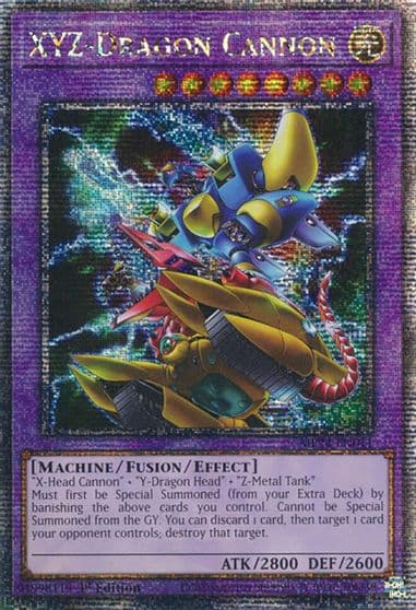 XYZ Dragon Cannon Alternate Art Quarter Century Secret Rare 25th Anniversary Tin: Dueling Mirrors Yu-Gi-Oh! card