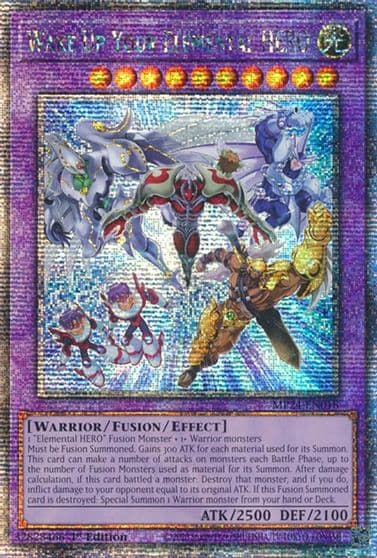 Wake Up Your Elemental HERO Quarter Century Secret Rare 25th Anniversary Tin: Dueling Mirrors Yu-Gi-Oh! card