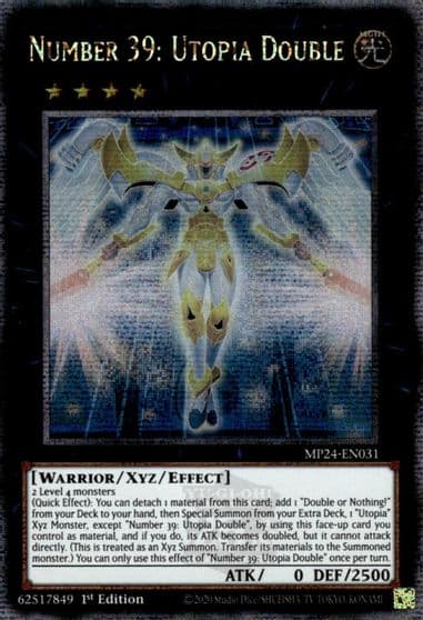 Number 39 Utopia Double Quarter Century Secret Rare 25th Anniversary Tin: Dueling Mirrors Yu-Gi-Oh! card