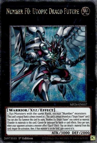 Number F0 Utopic Draco Future Quarter Century Secret Rare 25th Anniversary Tin: Dueling Mirrors Yu-Gi-Oh! card