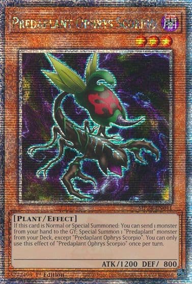 Predaplant Ophrys Scorpio Quarter Century Secret Rare 25th Anniversary Tin: Dueling Mirrors Yu-Gi-Oh! card
