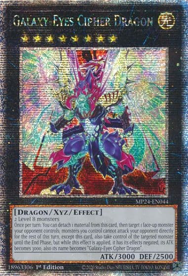 Galaxy Eyes Cipher Dragon Quarter Century Secret Rare 25th Anniversary Tin: Dueling Mirrors Yu-Gi-Oh! card