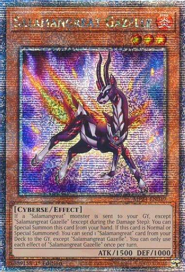 Salamangreat Gazelle Quarter Century Secret Rare 25th Anniversary Tin: Dueling Mirrors Yu-Gi-Oh! card