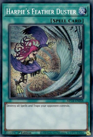Harpies Feather Duster Alternate Art 25th Anniversary Tin: Dueling Mirrors Yu-Gi-Oh! card