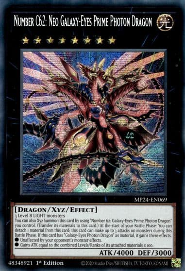 Number C62 Neo Galaxy Eyes Prime Photon Dragon 25th Anniversary Tin: Dueling Mirrors Yu-Gi-Oh! card