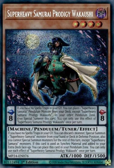Superheavy Samurai Prodigy Wakaushi 25th Anniversary Tin: Dueling Mirrors Yu-Gi-Oh! card