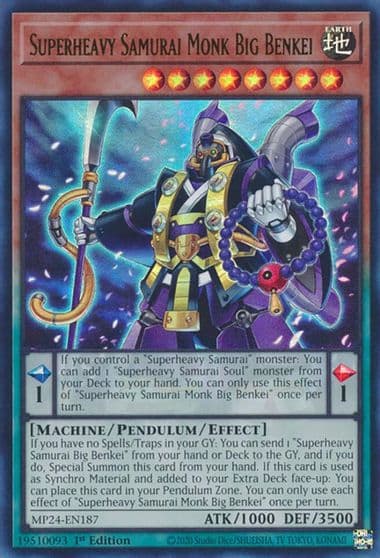 Superheavy Samurai Monk Big Benkei 25th Anniversary Tin: Dueling Mirrors Yu-Gi-Oh! card