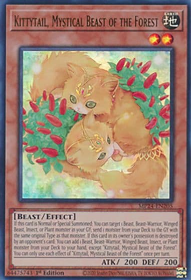 Kittytail Mystical Beast of the Forest 25th Anniversary Tin: Dueling Mirrors Yu-Gi-Oh! card