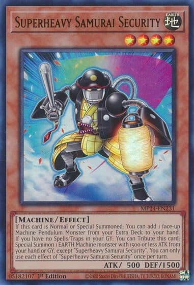 Superheavy Samurai Security 25th Anniversary Tin: Dueling Mirrors Yu-Gi-Oh! card