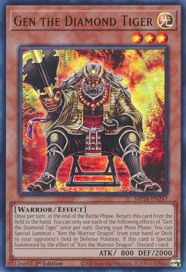 Gen the Diamond Tiger 25th Anniversary Tin: Dueling Mirrors Yu-Gi-Oh! card