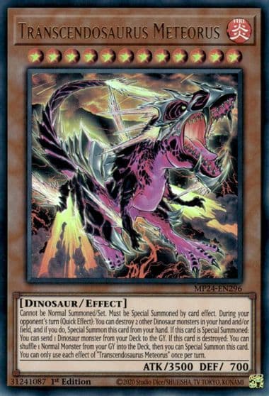 Transcendosaurus Meteorus 25th Anniversary Tin: Dueling Mirrors Yu-Gi-Oh! card