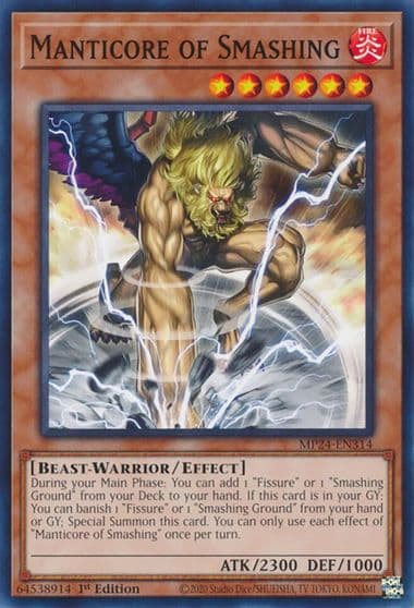 Manticore of Smashing 25th Anniversary Tin: Dueling Mirrors Yu-Gi-Oh! card