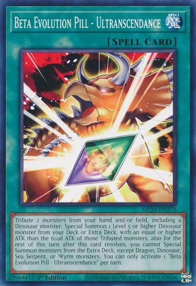 Beta Evolution Pill Ultranscendance 25th Anniversary Tin: Dueling Mirrors Yu-Gi-Oh! card