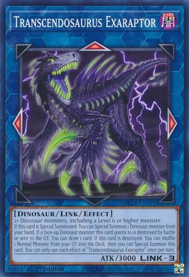 Transcendosaurus Exaraptor 25th Anniversary Tin: Dueling Mirrors Yu-Gi-Oh! card
