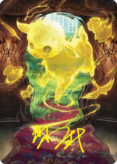 Enduring Innocence Art Card Gold Stamped Signature Art Series: Duskmourn: House of Horror Magic card