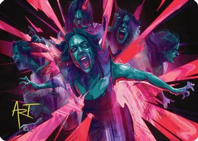 Waltz of Rage Art Card Gold Stamped Signature Art Series: Duskmourn: House of Horror Magic card