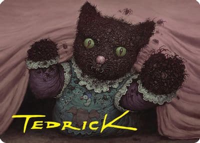 Twitching Doll Art Card Gold Stamped Signature Art Series: Duskmourn: House of Horror Magic card