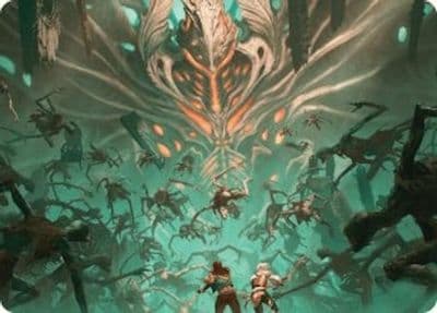 Valgavoths Onslaught Art Card Art Series: Duskmourn: House of Horror Magic card